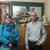 Elizabeth King Curator of Education with Chris Smith Curator of the W.D.Trotter Anatomy Museum at the University of Otago